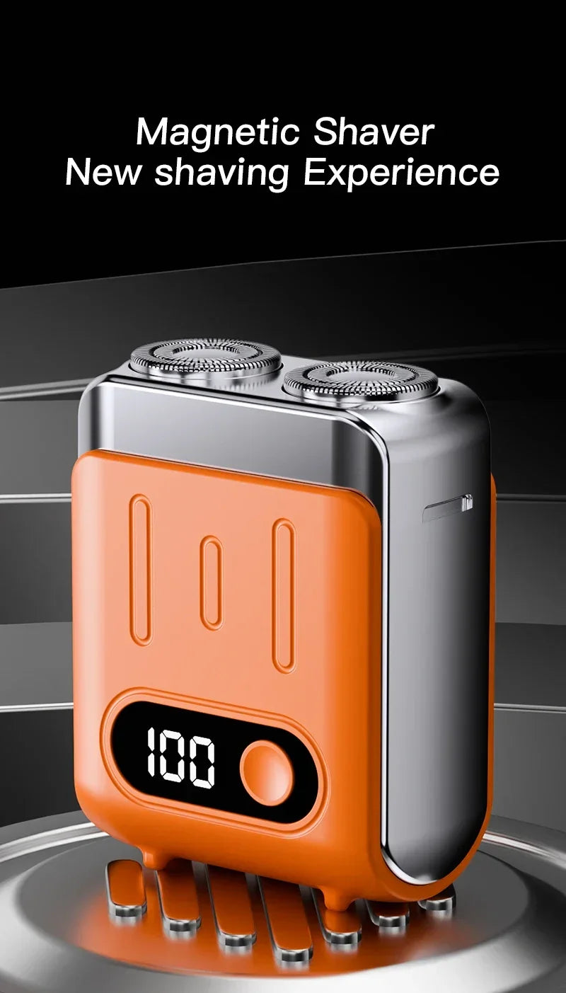 HAOYUNMA R20 Mini Electric Shaver – LED Display, Magnetic Blade, Waterproof, 120-Min Runtime