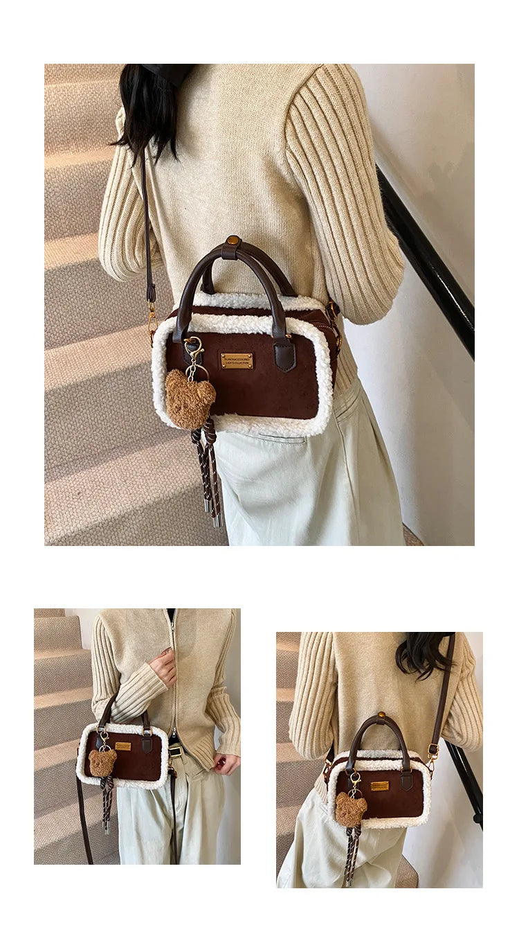 Plush Crossbody Bags for Women Shoulder Bags Versatile Purse and Handbags Designer Bag Female Bags Сумка Женская Bolsos Mujer