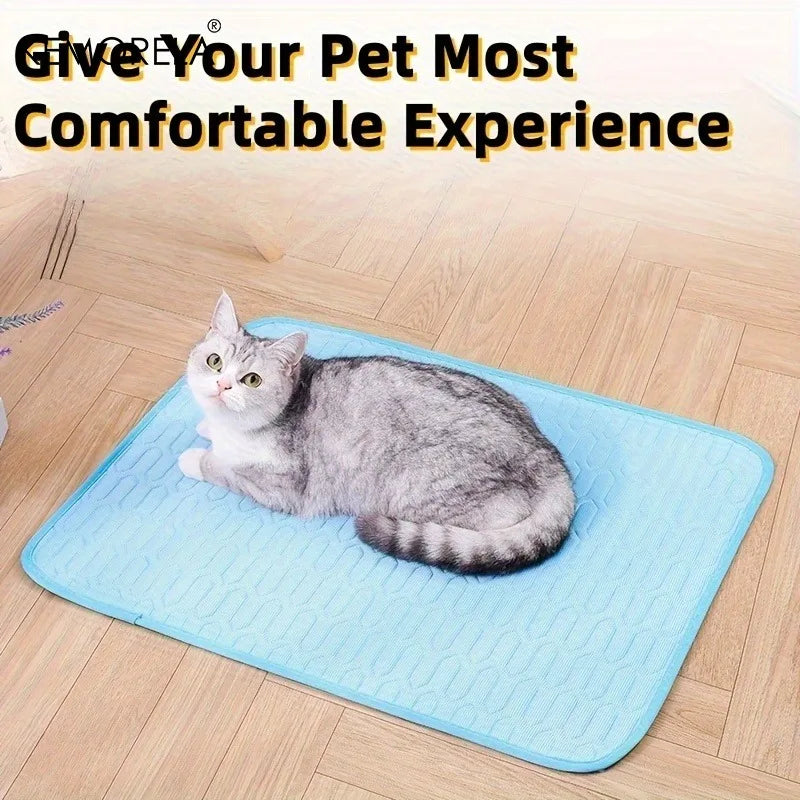 Ice-Cool Pet Cooling Mat – Sweat-Absorbent Summer Bed for Small, Medium & Large Pets, 4 Sizes