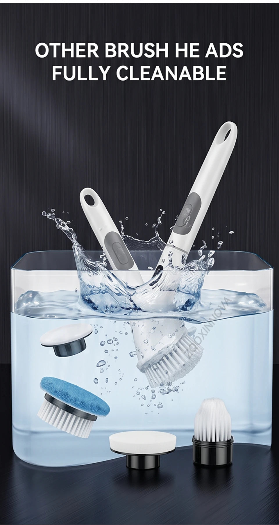 Cordless Household Spin Scrubber – Electric Multipurpose Cleaning Brush for Bathroom, Kitchen & Toilet