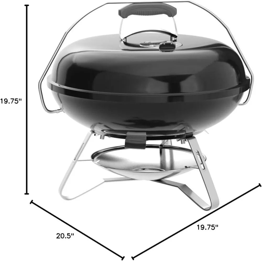 18-Inch Portable Kettle BBQ Grill | Tuck-N-Carry Lid Lock, Removable Ash Catcher, Lightweight, Camping, Tailgating & Outdoor Cooking