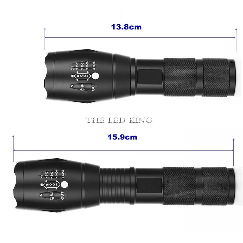 XM-L2 10000LM Zoomable CREE LED Flashlight – Waterproof Tactical Torch for 18650/26650