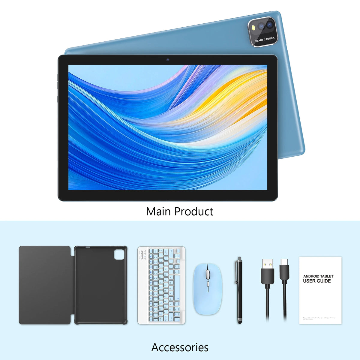 BAKEN 10.1" Android 16 Tablet – 12GB RAM, 64GB, Wi-Fi 6, 6000mAh