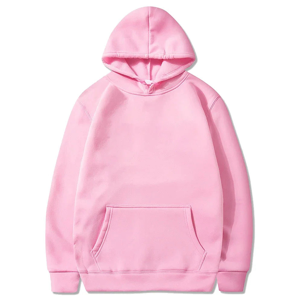 Men's Fleece Oversized Pullover Hoodie — Warm Casual Multi-Color Sweatshirt