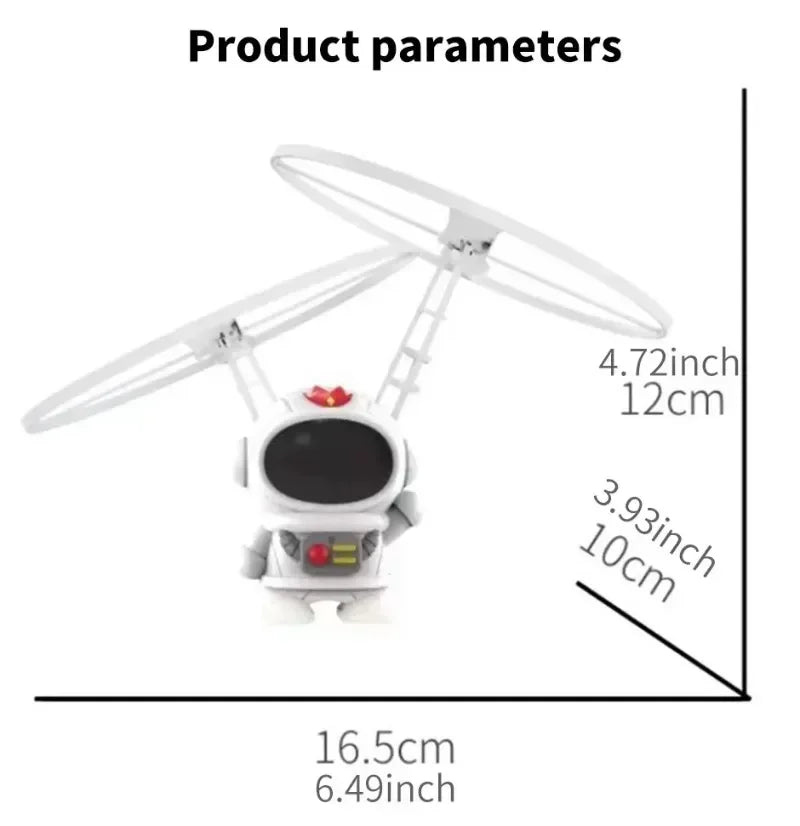 Photoluminescent Astronaut Gyro Flyer – Levitating Tether Retrieval Spacecraft Sensory Toy