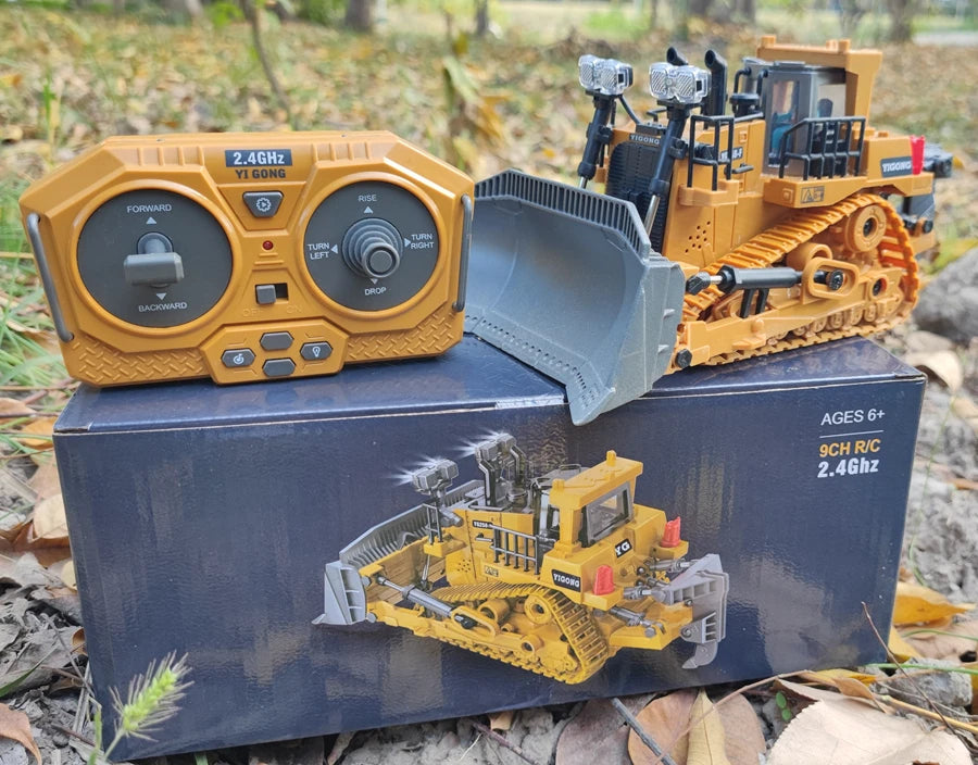 4WD RC Construction Truck with Light & Sound – Remote Control Excavator, Dump Truck & Bulldozer