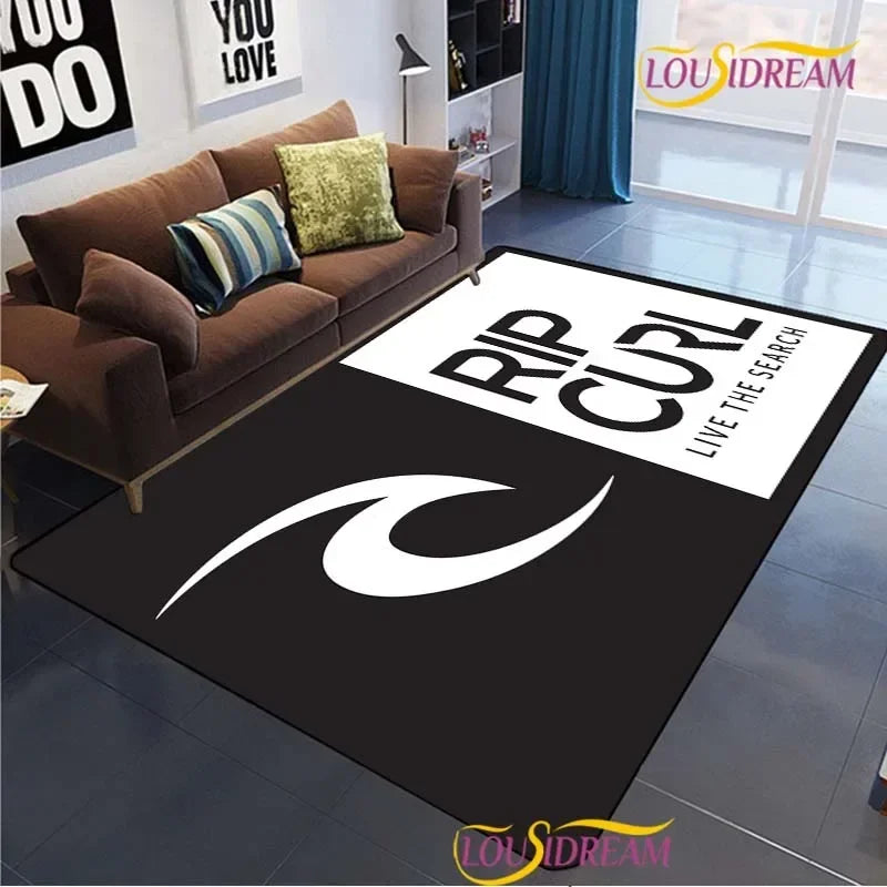 Surf Print Area Rug – Non-Slip Living Room, Bedroom & Kitchen Carpet