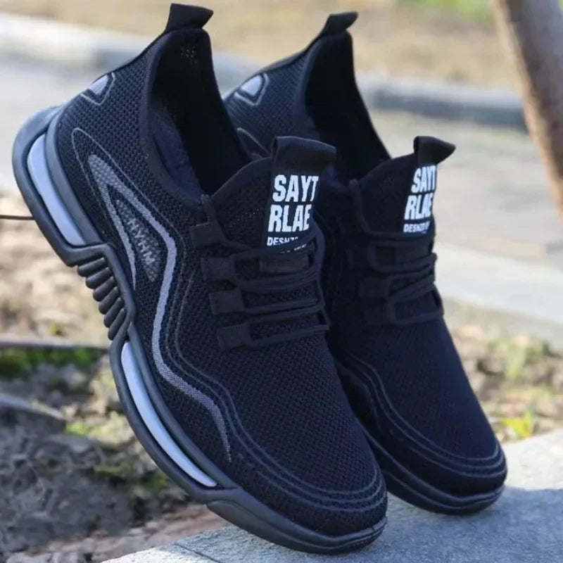Men's Slip-On Fashion Sneakers – Breathable Running & Gym Shoes
