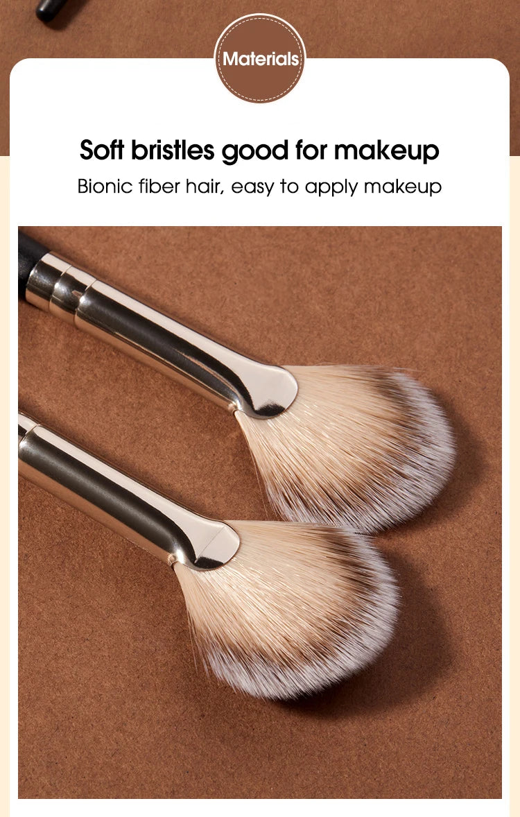 Soft Powder Blush & Highlighter Makeup Brush