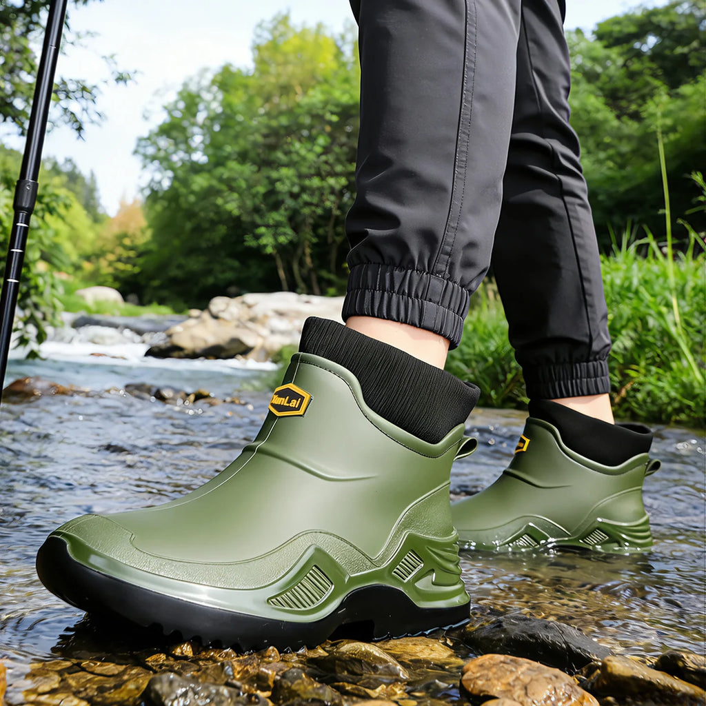 Men's Plush-Lined EVA Rain Boots