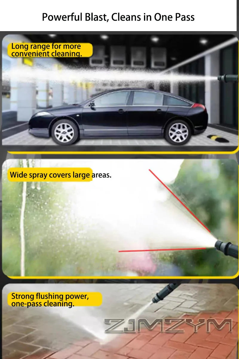 Electric High-Pressure Washer with Auto Start/Stop & Self-Priming – 10m, 15m & 20m Options