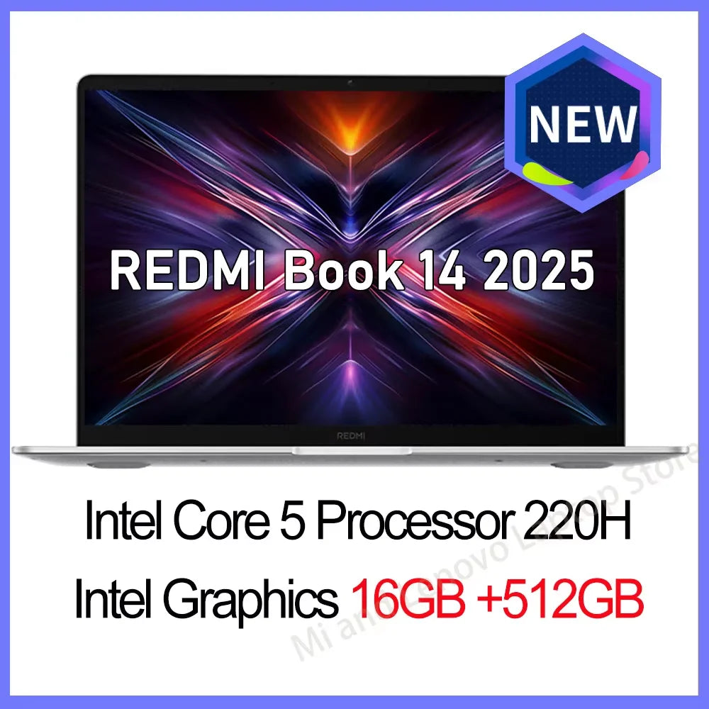 Xiaomi Redmi Book 14 2025 Laptop – Intel Core 5 220H, 2.8K 120Hz Display, 16GB/32GB DDR5, Up to 1TB SSD
