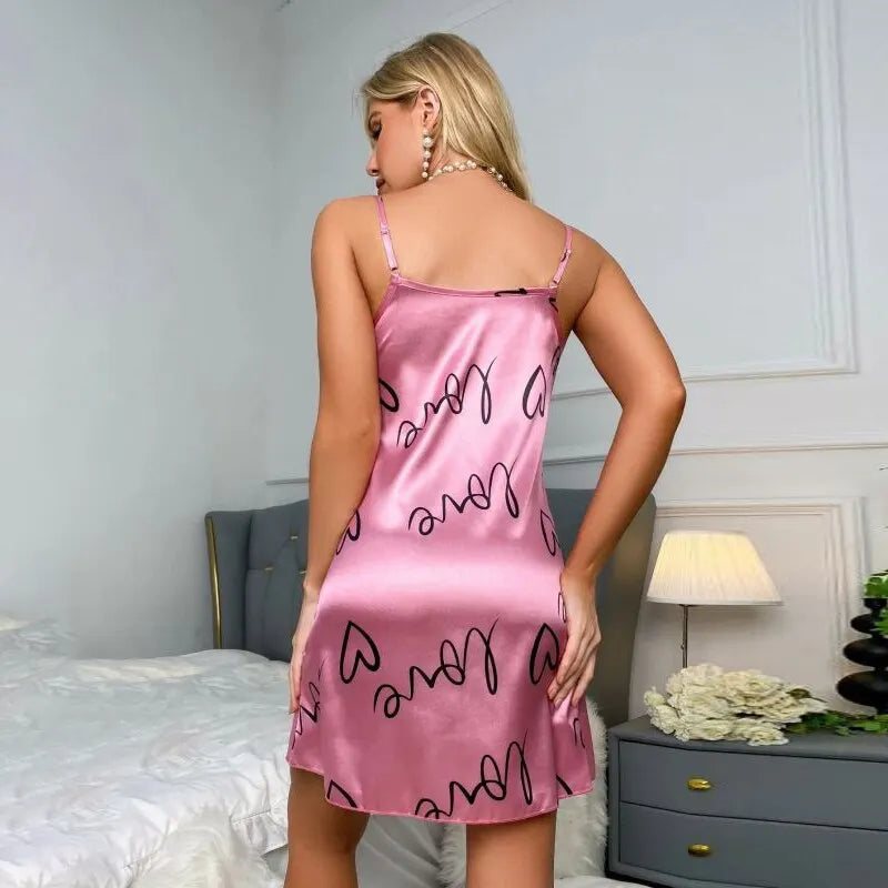 Satin Cami Slip Nightdress — Silky Sleeveless Chemise