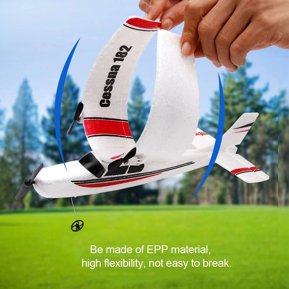 FX801 Cessna 182 Style EPP Foam RC Plane – 2.4G 2CH RTF Fixed Wing Glider for Kids & Beginners