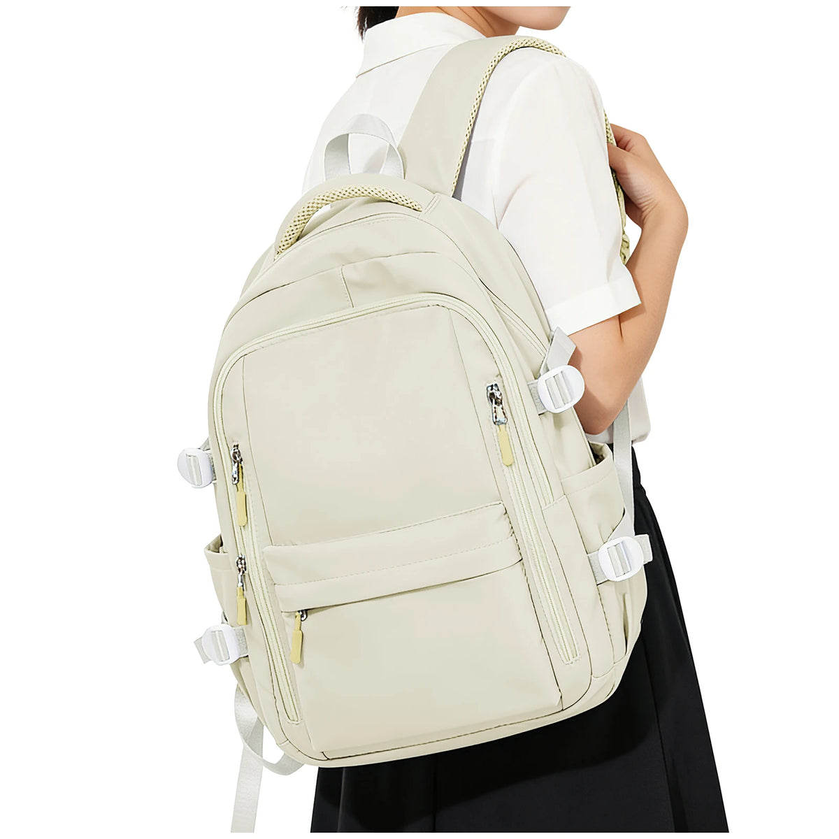 Large Capacity Backpack – Multi-Compartment Nylon Bag