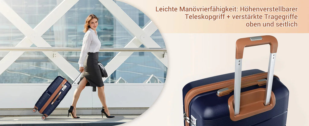British Traveler PP Luggage – 8 Spinner Wheels & TSA Lock
