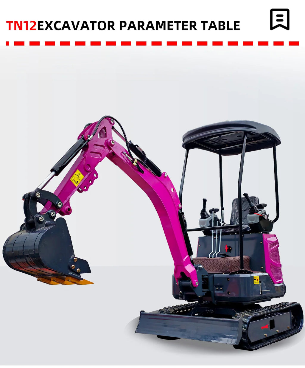 1.2 Ton Mini Excavator – EPA Euro 5 Kubota Engine Small Digger with Attachments