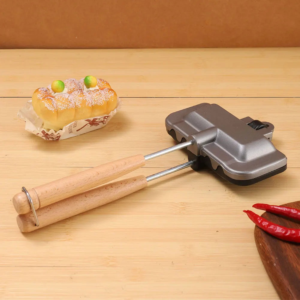Non-Stick Double-Sided Grill Pan – Waffle, Pancake, BBQ, Hot Dog & Sandwich Fry Pan, Aluminum Alloy
