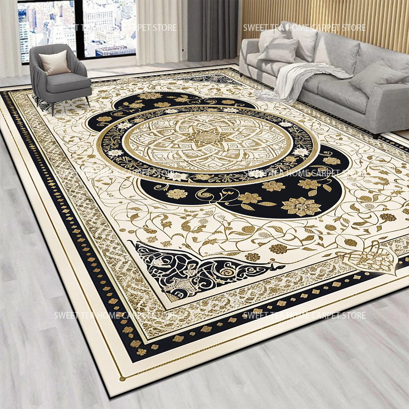 Persian Luxury Red Carpet – Large Non-Slip Living Room Rug, Bedroom & Lounge, 14 Styles & 15 Sizes