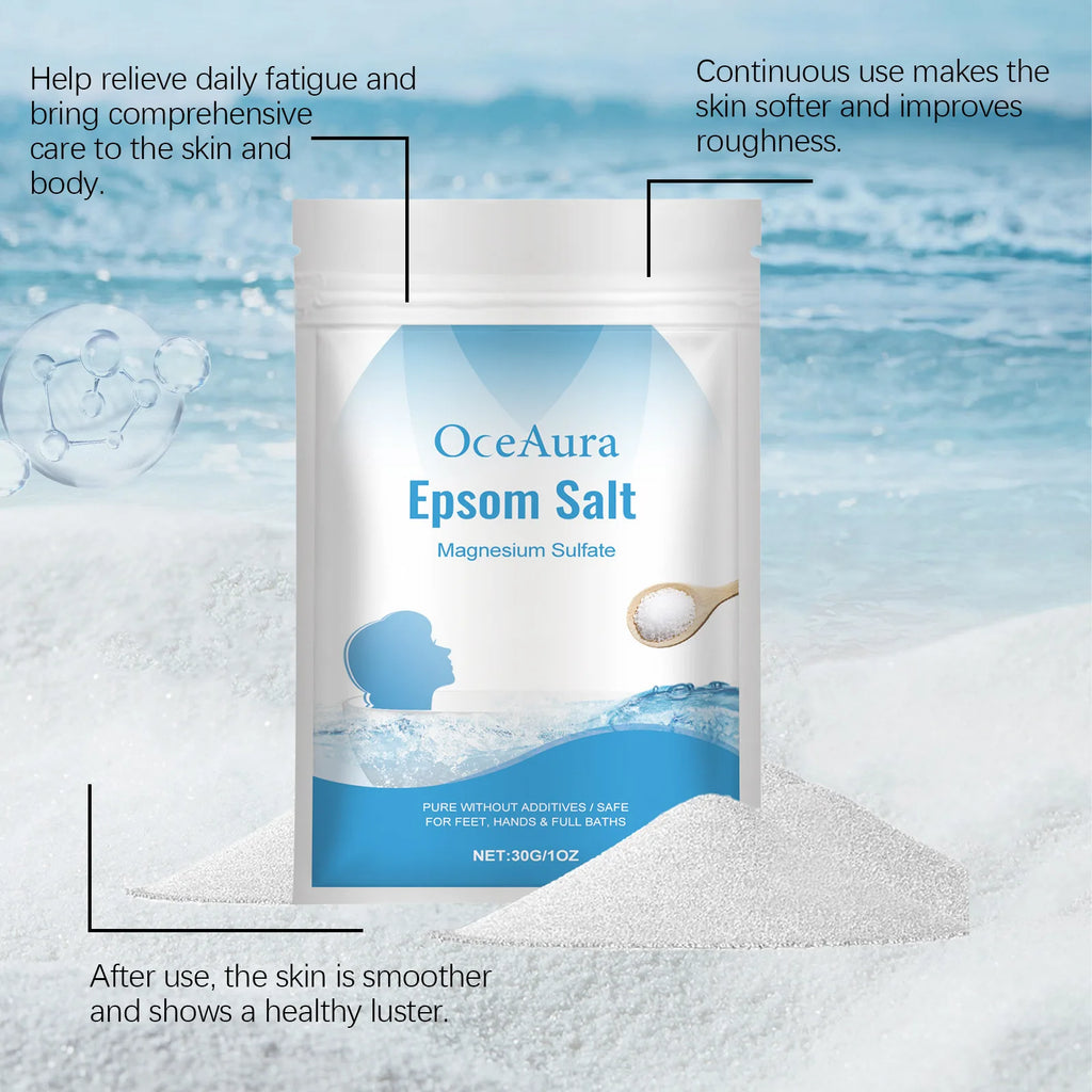 OceAura Epsom Salt Bath Soak – Stress Relief, Deep Cleansing & Moisturizing