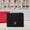 CH Letter Accent PU Leather Card Case Wallet – Elegant Compact Designer Wallet for Women