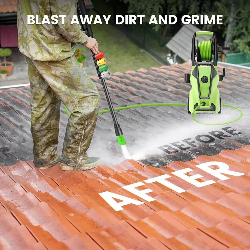 Electric Pressure Washer – 33-Foot Hose & Foam Cannon