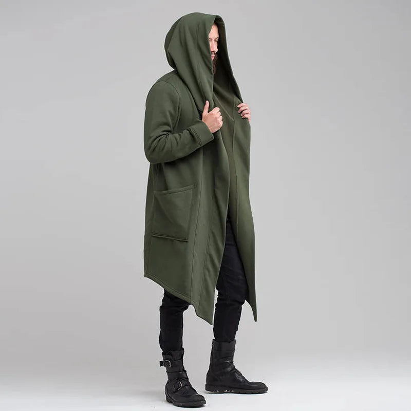 Men's Hooded Fleece-Lined Trench Coat
