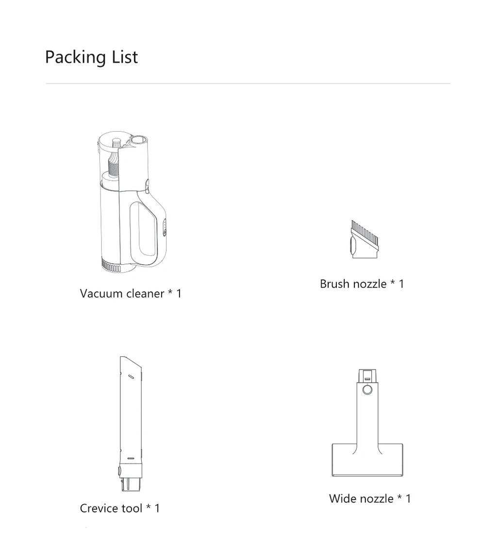 Mijia Car Vacuum Cleaner — 21kPa Suction, 5-Stage Filtration, 2400mAh, Type-C Charging