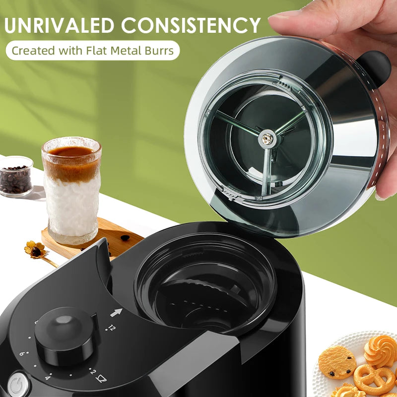 Wancle Electric Burr Coffee Grinder – 28 Grind Settings, Conical Burr Mill, 220V/120V