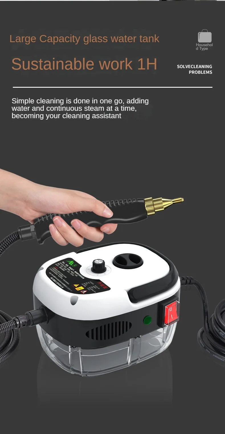 Steam Cleaner – High Temperature Sterilization for AC, Kitchen Hood & Car (110V US / 220V EU)