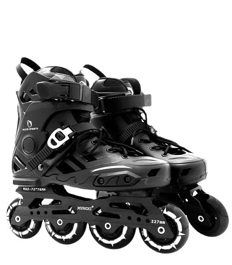 Adult Professional Inline Roller Skates – Single Row Flat Skates for Men & Women