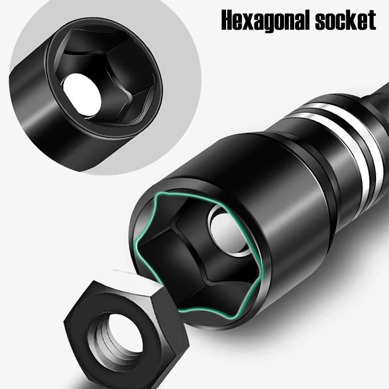 Magnetic Hex Shank Nut Driver Set — Power Tool Bit Adapter for Drill & Impact Driver
