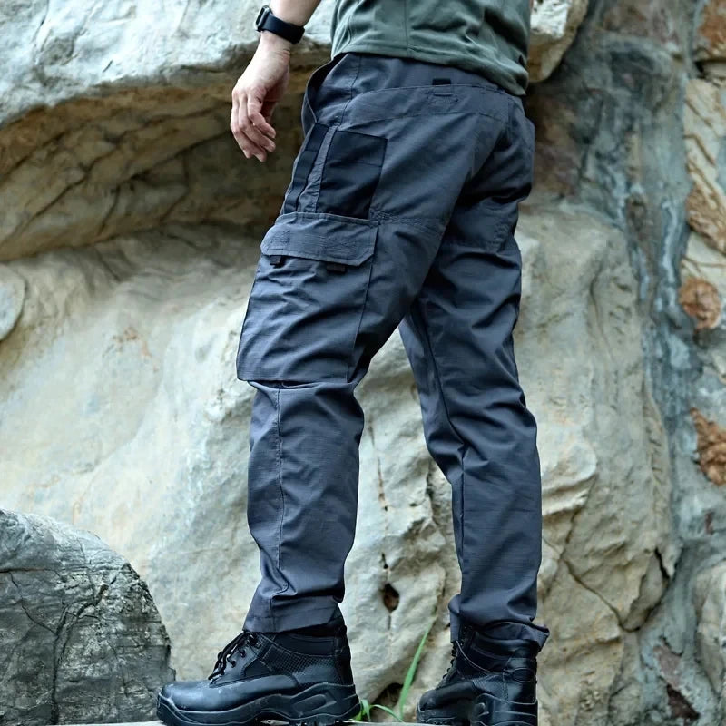 Men's Tactical Waterproof Multi-Pocket Cargo Pants — Durable Outdoor Work Trousers