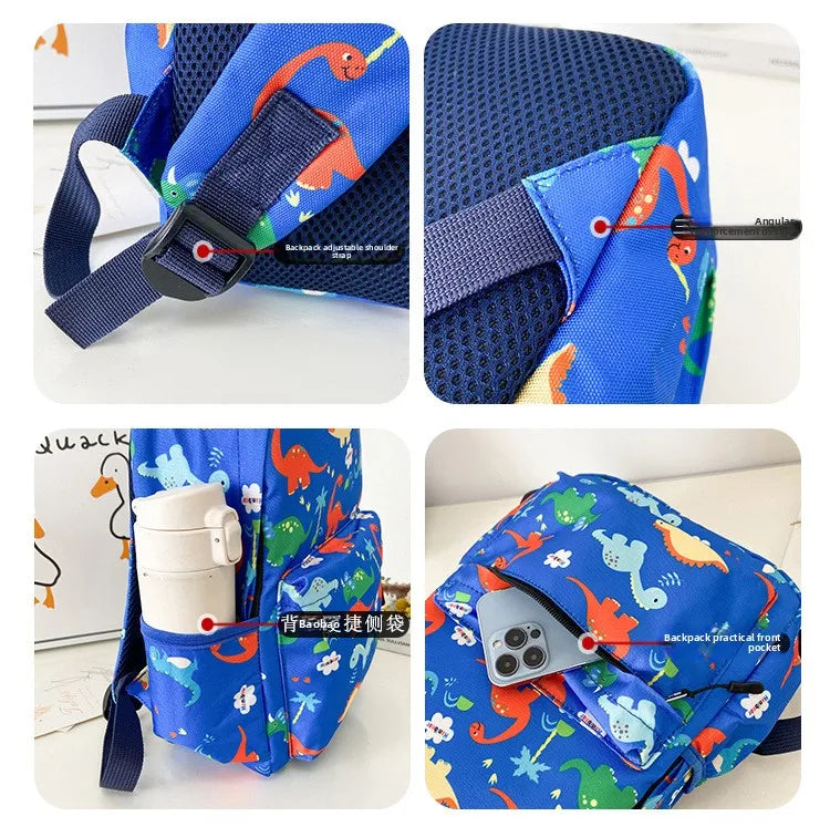 Dinosaur Print Backpack – Kids Kindergarten School Bag