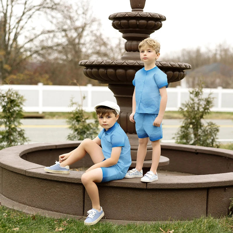 Tie Dye Family Matching Outfits — Kids Dresses & Boys Shirts Set