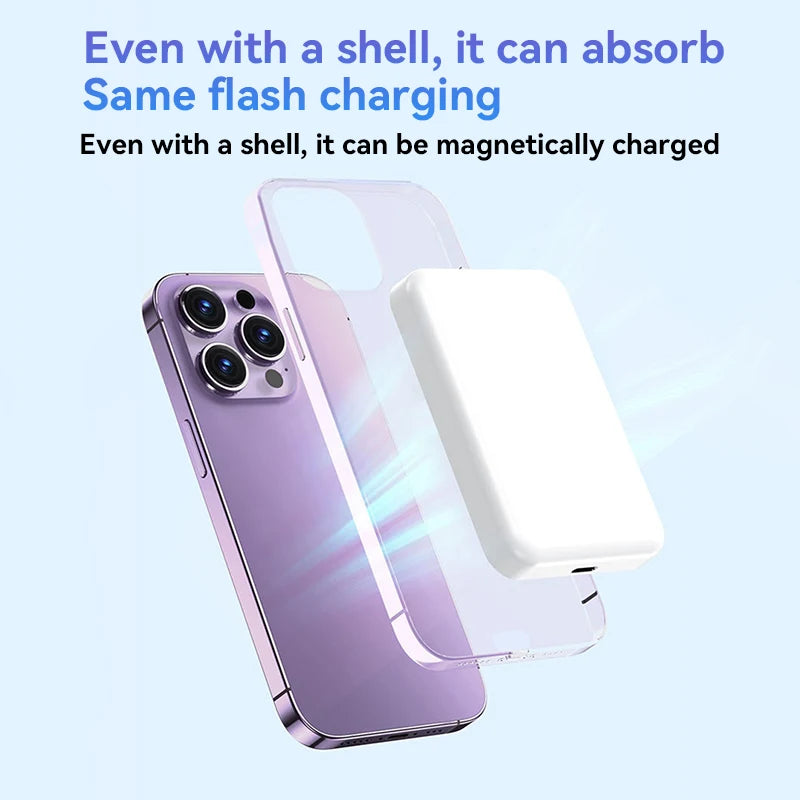 Lenovo 22.5W Magnetic Wireless Power Bank – MagSafe Compatible Portable Charger for iPhone
