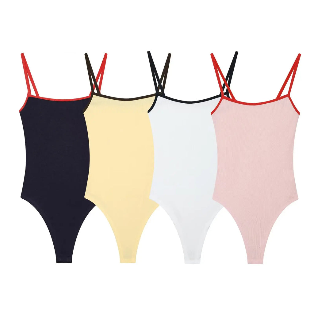 Women's Color-Blocked Strap Jumpsuit – Round Neck Cotton Blend Casual Romper 2026