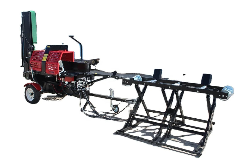 30T Hydraulic Firewood Processor – 27HP Gas Powered Log Splitter for Farm & Commercial Use