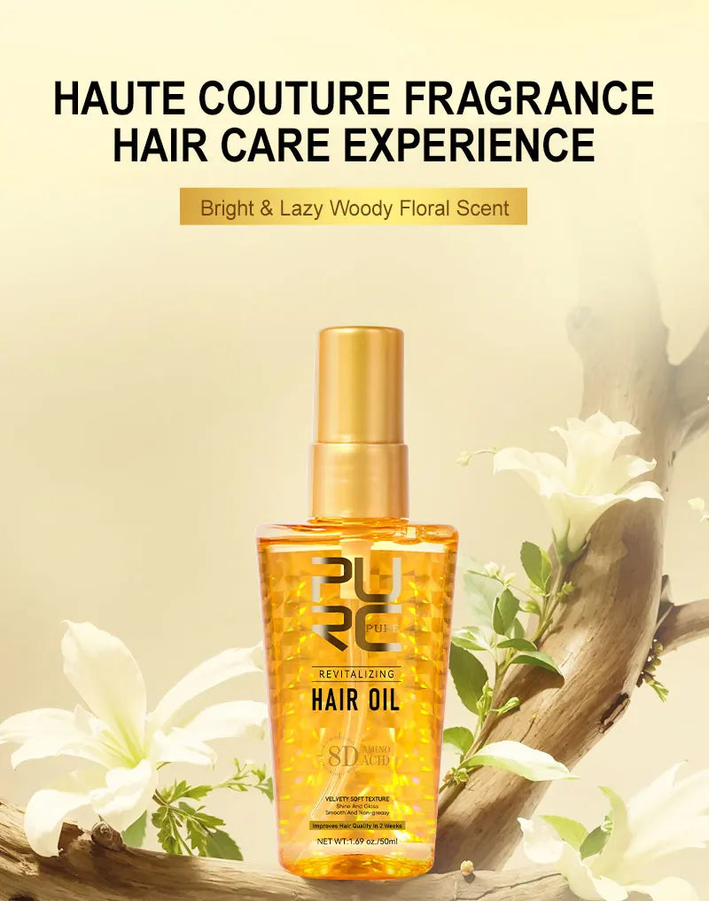 PURC Smoothing Hair Oil Shining Argan Oil Nourishing Soft Repair Damaged Frizz Hair Serum Scalp Treatment Hair Care Products
