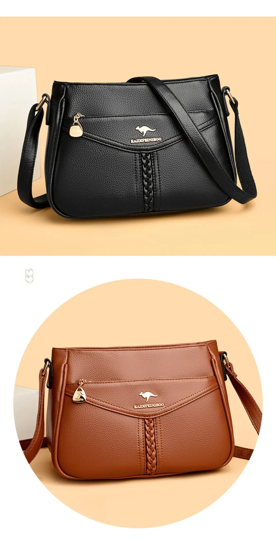 VANDERWAH Luxury PU Flap Shoulder Bag – Letter & Sequin Designer Crossbody Handbag for Women