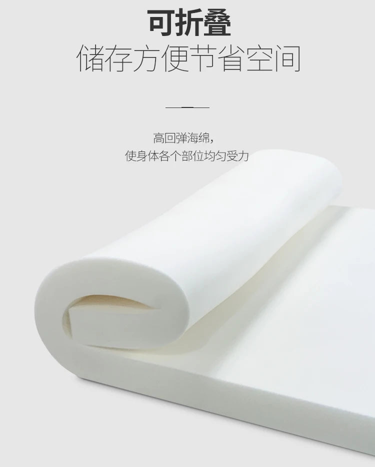 High-Resilience Foldable Sponge Mattress – Single & Double, 3cm to 10cm Thick