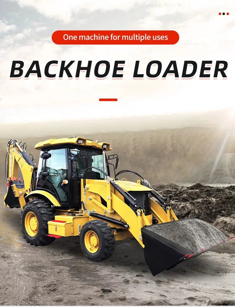 Diesel 4x4 Backhoe Loader – Mini Towable Front Loader & Rear Excavator