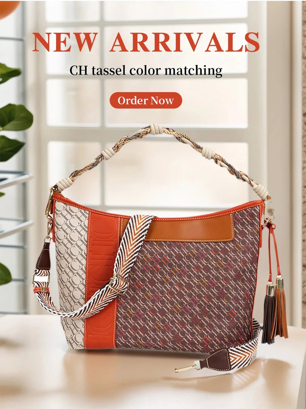 CHCH Women's Tote Bag 2025 New Splicing Design Dual purpose Shoulder Bag Large Capacity Commuter Women's Bag