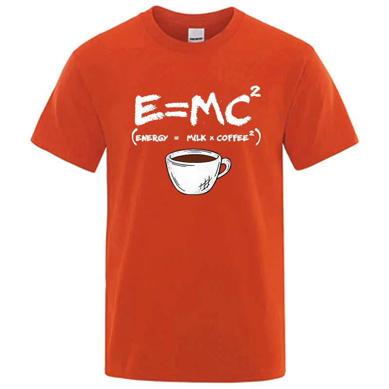 Men's Funny Energy Print Cotton T-Shirt — Humorous Graphic Tee