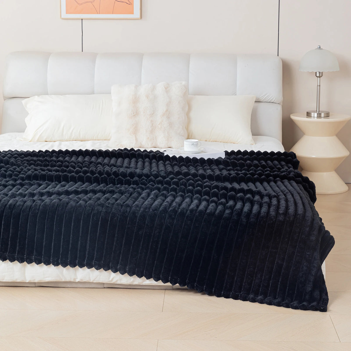 Soft Flannel Blanket – Warm Nap Throw in Multiple Colors, Christmas Gift Blanket
