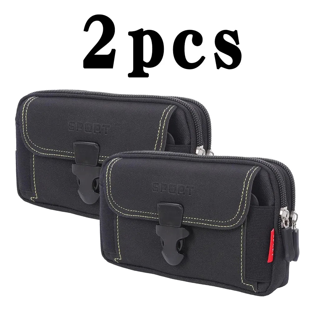 Men's Tactical MOLLE Belt Phone Holster – Waist Bag, Card Holder & Duty Belt Pack