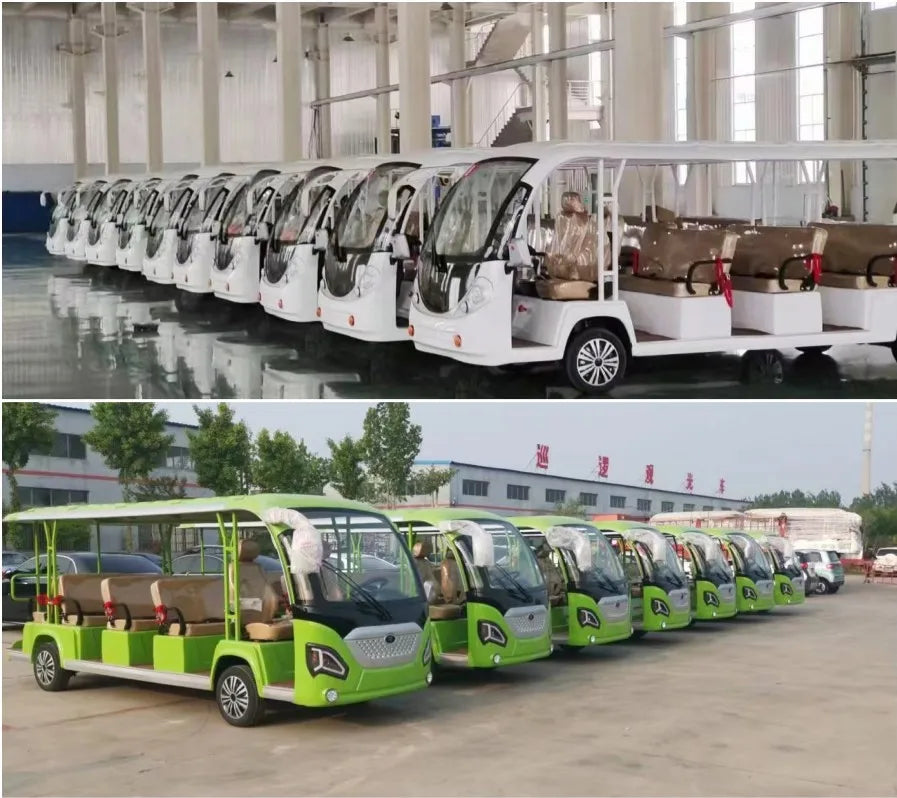 2026 Hot Selling 8-Seater 11-Seater Electric Four-Wheel Golf Cart Scenic Manor/Villa/Tourist Electric Bus