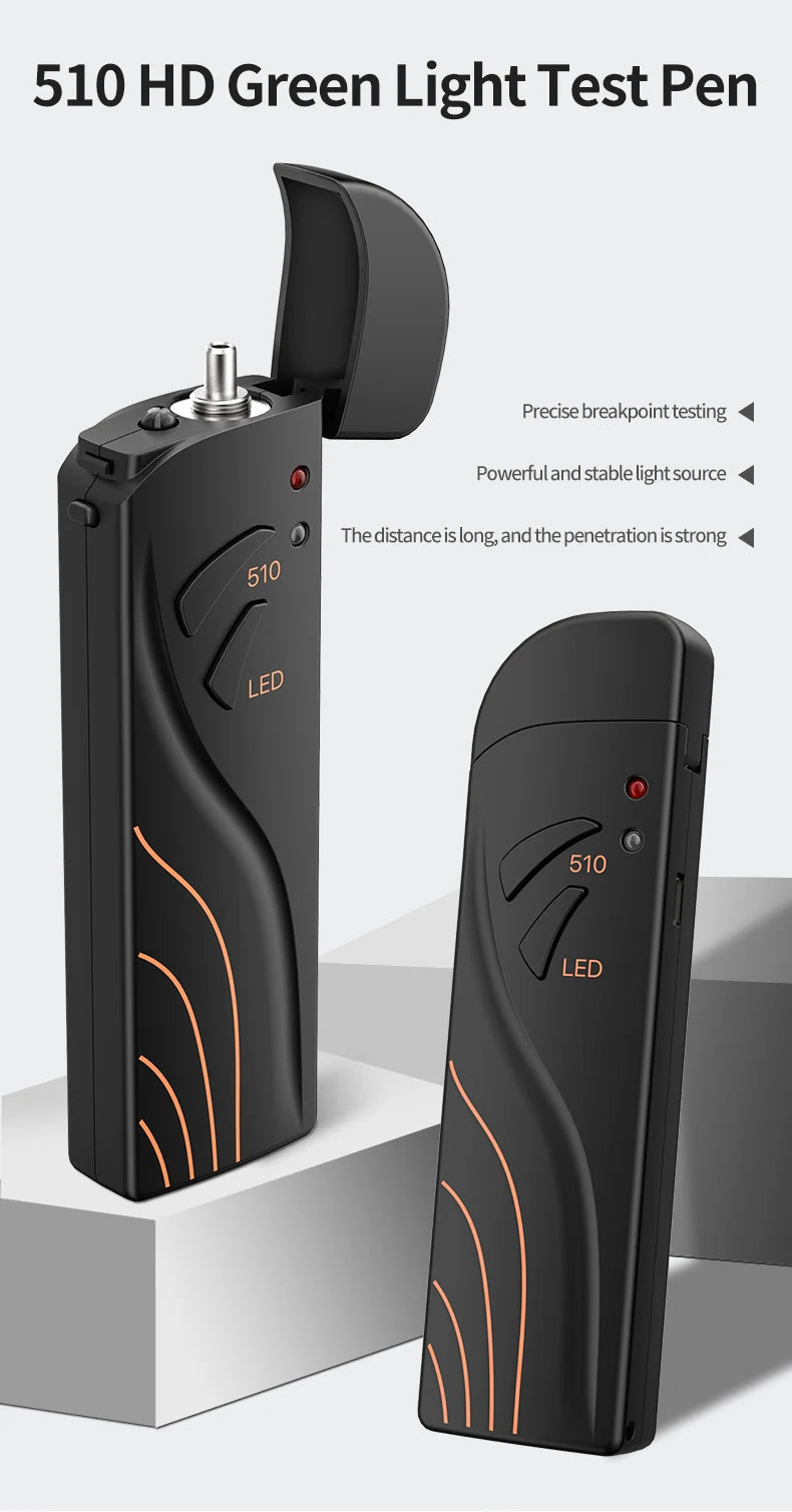 Green VFL Fiber Optic Laser Pen – 15mW Visual Fault Locator for FTTH Network Testing