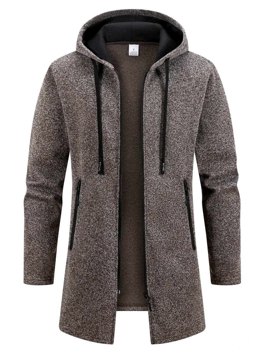 Men's Fleece Zip-Up Hoodie Jacket – Warm Knit Outerwear, S–3XL, 6 Colors