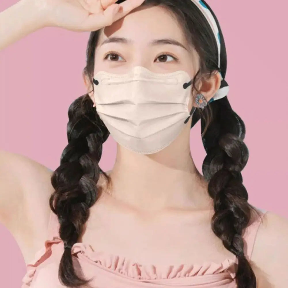 Butterfly-Shaped 3-Layer Disposable Face Masks — 50 Pack